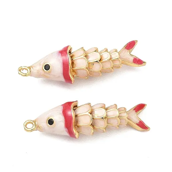 Brass Micro Pave Cubic Zirconia Pendants with Enamel