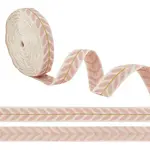 about 10.5-11 yards Ethnic Style Polycotton Jacquard Leaf Ribbons