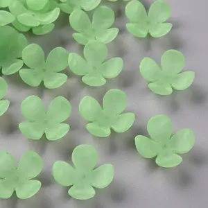 Frosted Acrylic Bead Caps