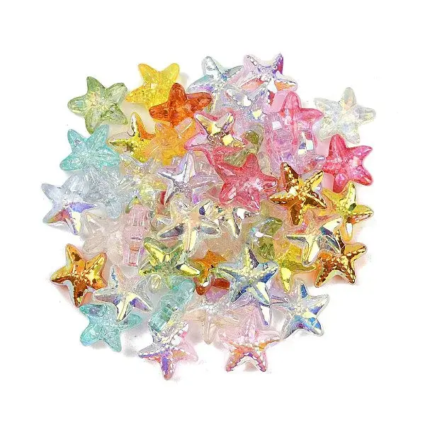 Ocean Themed Electroplate Glass Beads