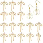 16Pcs Brass Micro Pave Clear Cubic Zirconia Pendants