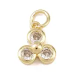 Brass Micro Pave Cubic Zirconia Charms