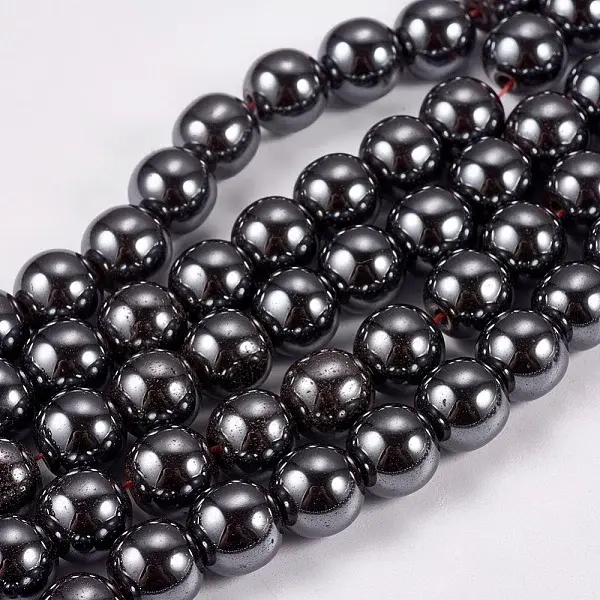 Non-Magnetic Synthetic Hematite Beads Strands