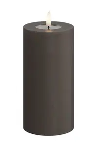 LED svíčka Deluxe Homeart Mokka Bloklys 7,5 x 15 cm