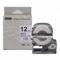 Epson LC-4WBN, SS12KW, 12mm x 8m, černý tisk / bílý podklad, kompatibilní páska
