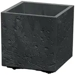Květináč Sierra Square beton Effect 38,5 cm černý