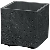 Květináč Sierra Square beton Effect 38,5 cm černý