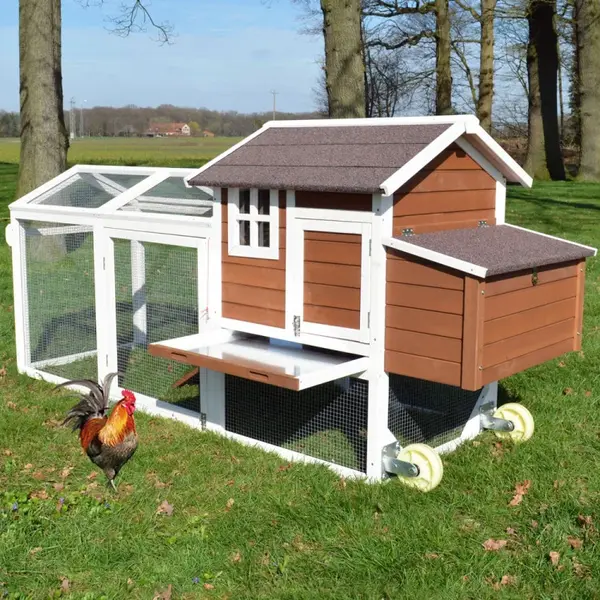 Agrofortel Dřevěný mobilní kurník HAVAJ, 2480x1150x760 mm