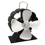 Čtyřlopatkový ventilátor na kamna Flamingo Mini, stříbrný