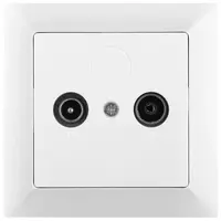 Zásuvka RTV koncová Medium bílá