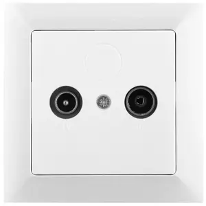 Zásuvka RTV koncová Medium bílá