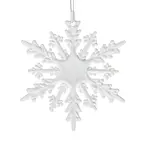 Plastová závěsná vločka 8x10.8x0.5 cm