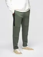 Ombre Men's sweatpants with straight leg and rubber details - dark olive green