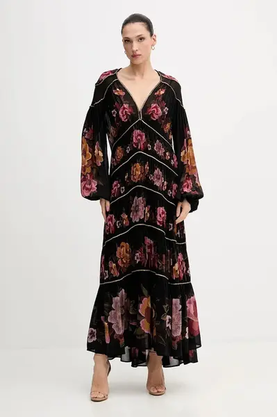 Šaty Farm Rio černá barva, maxi, 342685