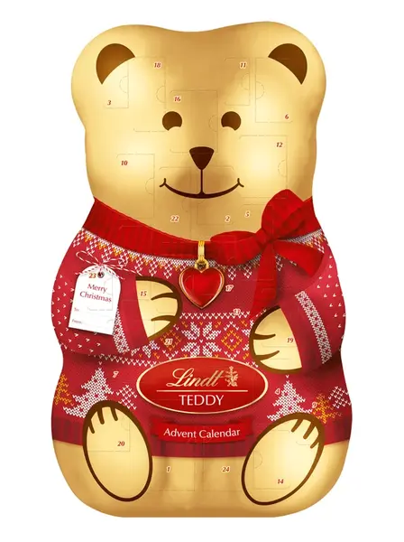 LINDT Vánoční Adventní Kalendář ve tvaru Medvídka 310 g