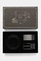 Kožený pásek s odnímatelnými přezkami Medicine černá barva