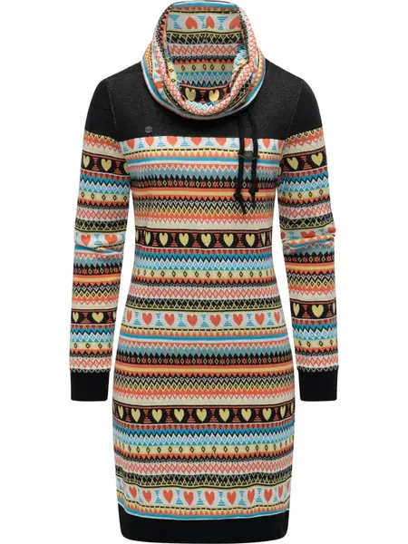 Ragwear Šaty 'Chlloe'  svetlomodrá / žltá / oranžová / čierna