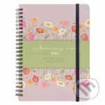 Motivačný krúžkový diár 2024 - Ružový (A5)