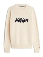 TOMMY HILFIGER Sveter  slonová kosť / čierna