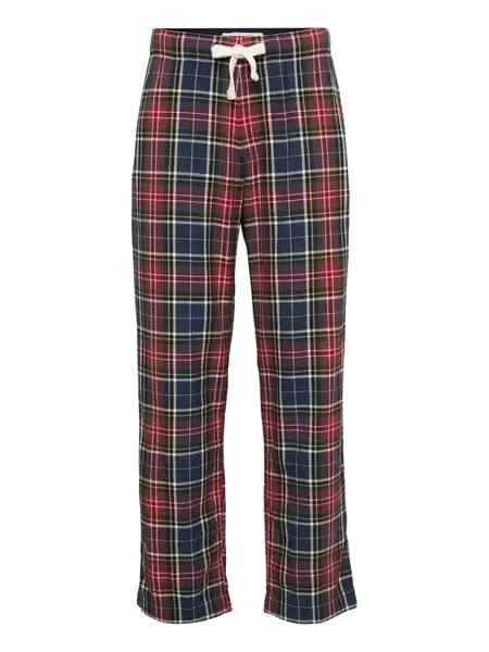 Abercrombie & Fitch Pyžamové nohavice  tmavomodrá / žltá / burgundská / biela