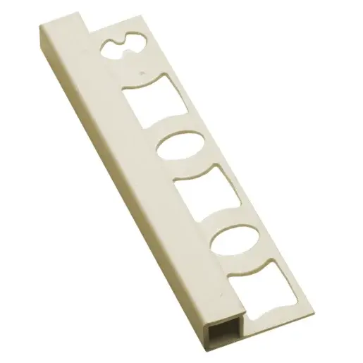 Lišta ukončovací "hranatá" Profil-EU slonová kosť, PVC, dĺžka 250 cm, výška hrany 8 mm, LH825003