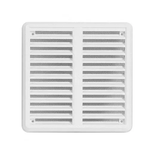 HACO vetracia mriežka so sieťkou, krytka 15x15 cm biela VM1515KB