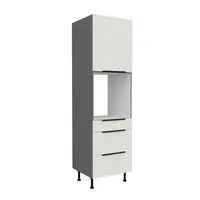 Vysoká skříňka pro vestavnou troubu Aria ANT 60 DPS-210 3S 1F - Premium Box Barva korpusu: Antracit, Barva dvířek: WH - Crystal white AFM