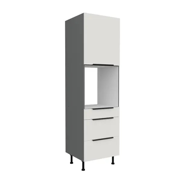 Vysoká skříňka pro vestavnou troubu Aria ANT 60 DPS-210 3S 1F - Premium Box Barva korpusu: Antracit, Barva dvířek: WH - Crystal white AFM