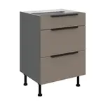 Spodní skříňka Aria ANT 60 D 3S BB - Premium Box Barva korpusu: Antracit, Barva dvířek: TA - Sandgrau AFM