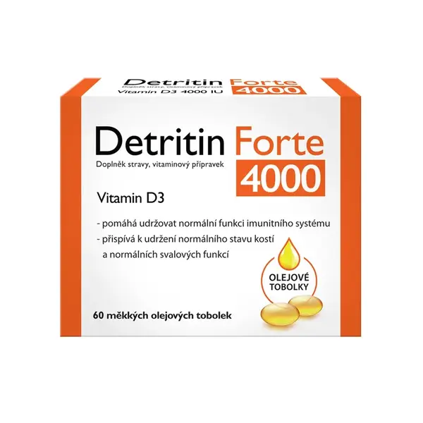 Detritin Forte Vitamin D3 4000 IU 60 měkkých tobolek