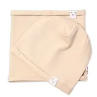 Baby Nellys Čepice s nákrčníkem bavlna, Little Bear,cappuccino