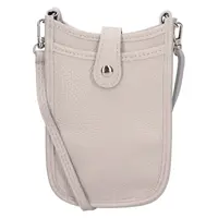 Dámska kožená kabelka na mobil a doklady Italia Limma - svetlo šedá