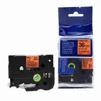 Kompatibilní páska s Brother TZ-B61/TZe-B61, signální 36mm x 8m, černý tisk/oranž. podklad