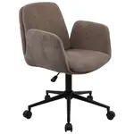 MID.YOU OTOČNÁ ŽIDLE, tkaná látka, hnědá