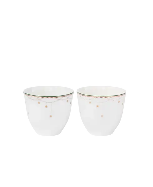 Girlander hrnek bez ouška 20 cl, 2 ks kolekce Julemorgen - Wik & Walsøe