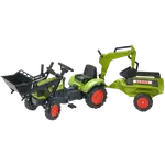 Traktor šlapací Claas Arion 410 s přední a zadní lžící a val