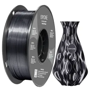 ERYONE Ultra Silk PLA Filament for 3D Printer 1.75mm Tolerance 0.03 mm 1kg (2.2LBS) / Spool - Black