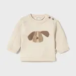 Kojenecká bavlněná mikina Mayoral Newborn béžová barva, 2406