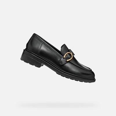 Černé dámské mokasíny Geox Walk Pleasure - Dámské
