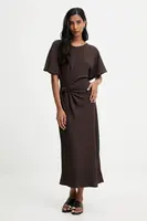 Šaty Answear.LAB hnědá barva, maxi