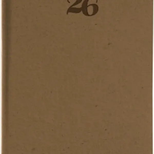 Diář 2026: Essenza - oříšek, kapesní, 9 x 15,5 cm