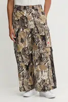 Bavlněné kalhoty adidas Originals OG Camo Pant pánské, béžová barva, ve střihu cargo, KD6256