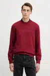 Bavlněná mikina Armani Exchange pánská, vínová barva, s aplikací, XM001284 AF20934