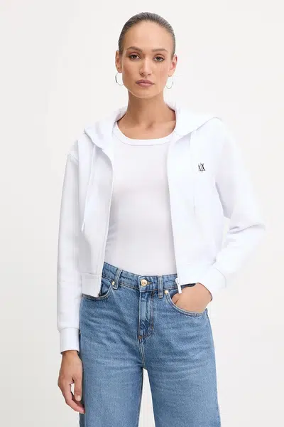 Mikina Armani Exchange dámská, černá barva, s kapucí, hladká, XW000822 AF10818