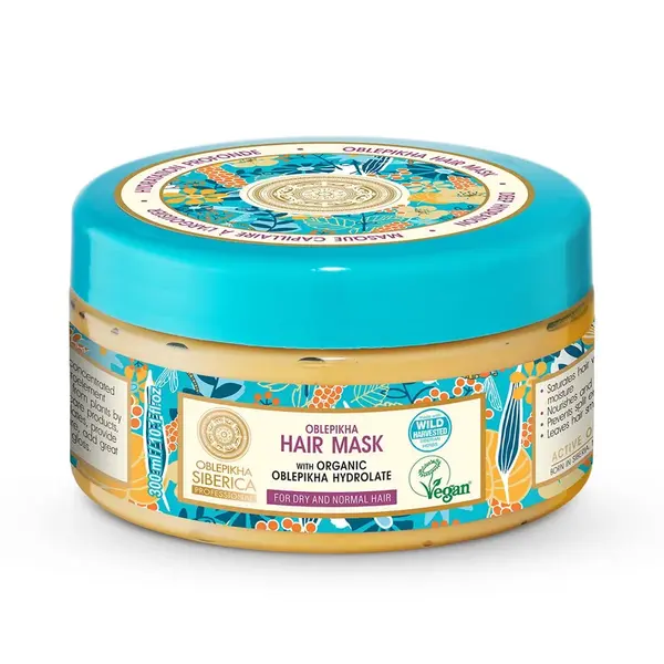 Natura Siberica Rakytníková hydratační maska pro normální a suché vlasy Oblepikha (Hair Mask) 300 ml