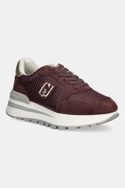 Tenisky Liu Jo AMAZING 25 dámské, vínová barva, BF5049PX027S3906