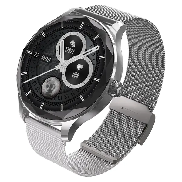 GARETT Smartwatch Viva ocelově stříbrná chytré hodinky, rozbalené