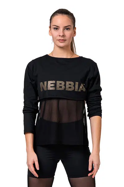 Dámské tričko Nebbia Intense Mesh T-shirt 805 black L