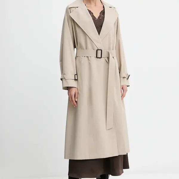 Kabát Weekend Max Mara FATTO béžová barva, 2525026011600