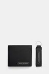 Kožená peněženka + klíčenka Armani Exchange pánská, černá barva, XM001275 AF12702